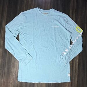 Magellan Outdoors Long Sleeve Fishing T-Shirt Graphic‎ Tee Light Blue